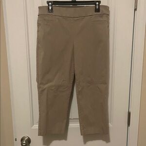 Kim Rogers Tan Trousers capris size 12